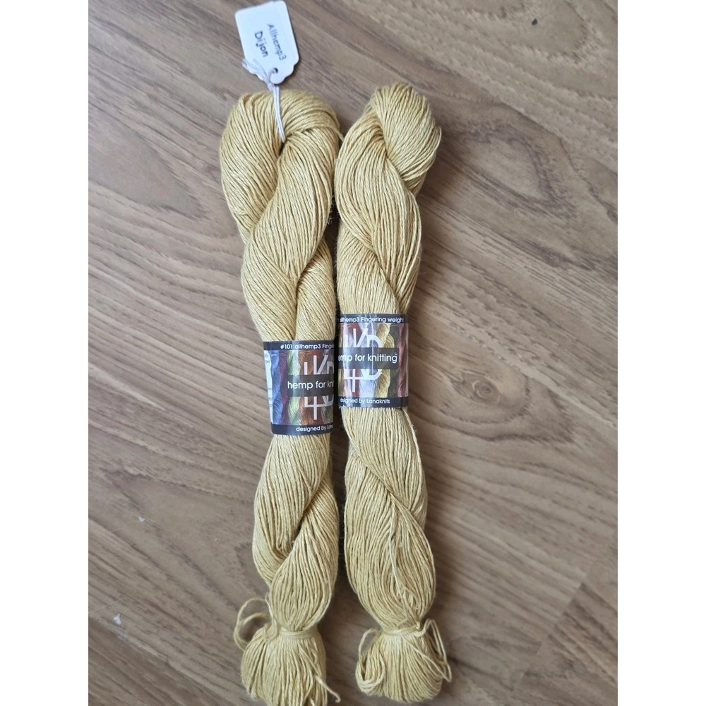 2 Lanaknits "Hemp for Knitting" - #3 Dijon Yarn